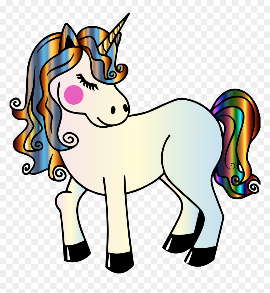 Unicorn clip art image vector graphics bashful