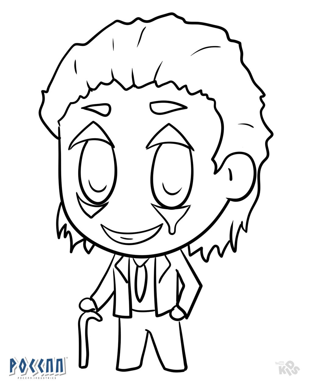 Chibi joker to color batman by poccnnindustries on