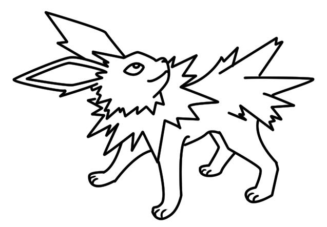 Jolteon coloring page by bellatrixie