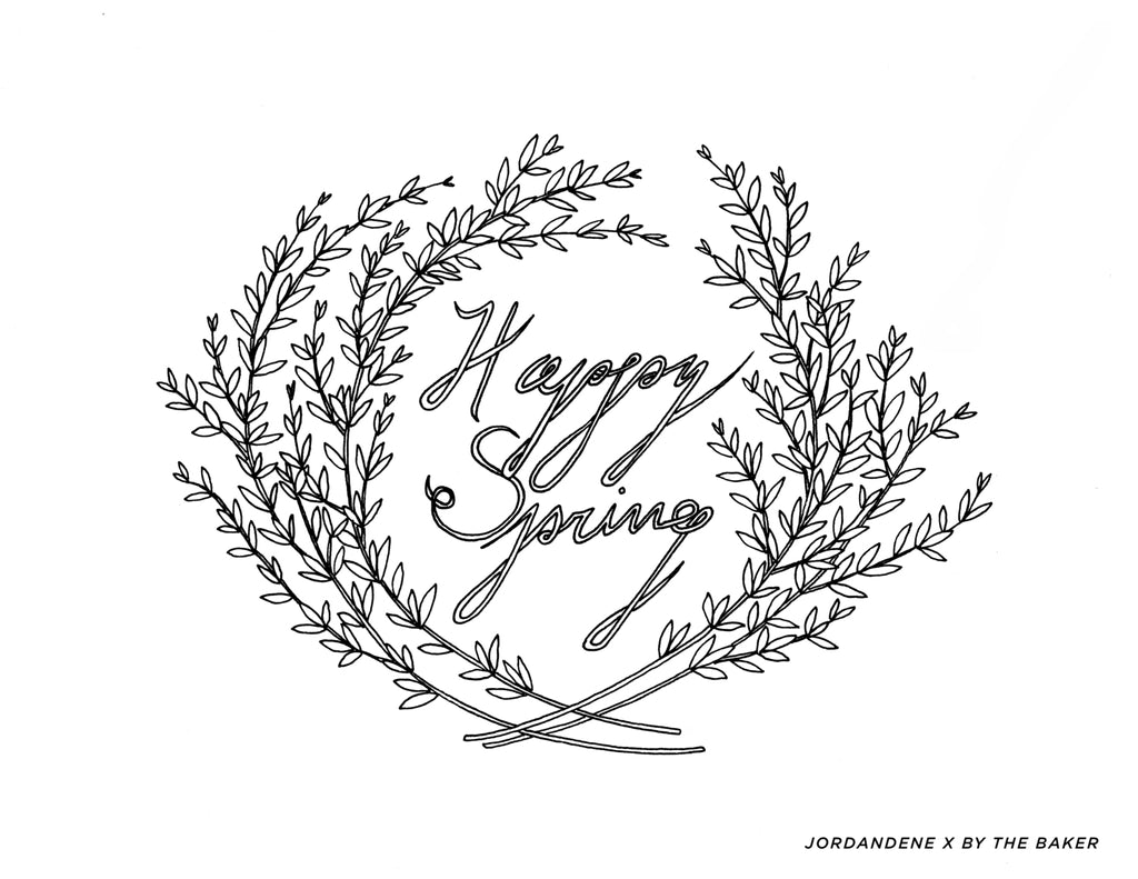 Happy spring free coloring page â