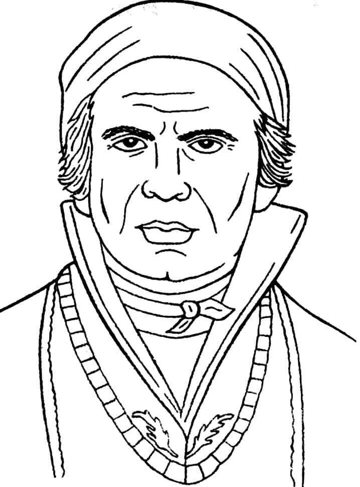 Josã marãa morelos from mexico coloring page