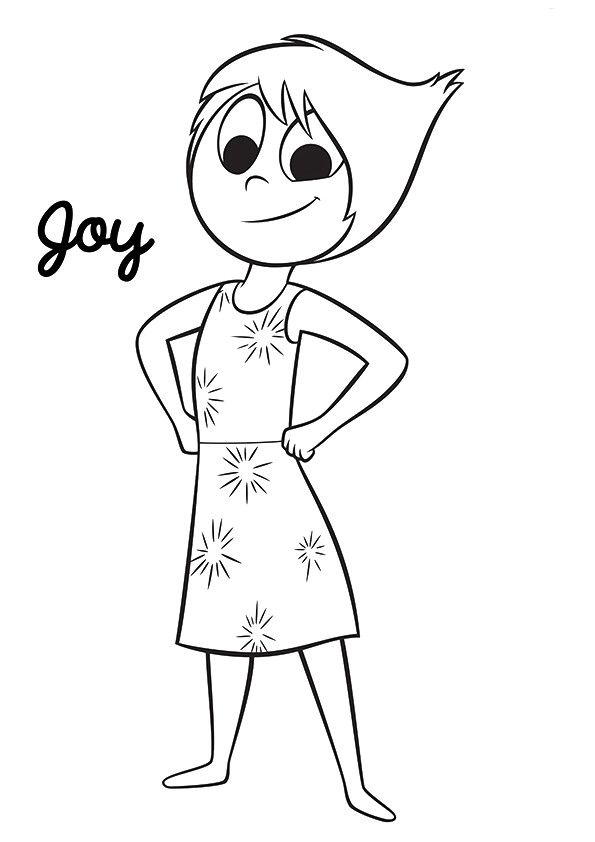 Joy from inside out coloring page for kids inside out coloring pages disney coloring pages cartoon coloring pages