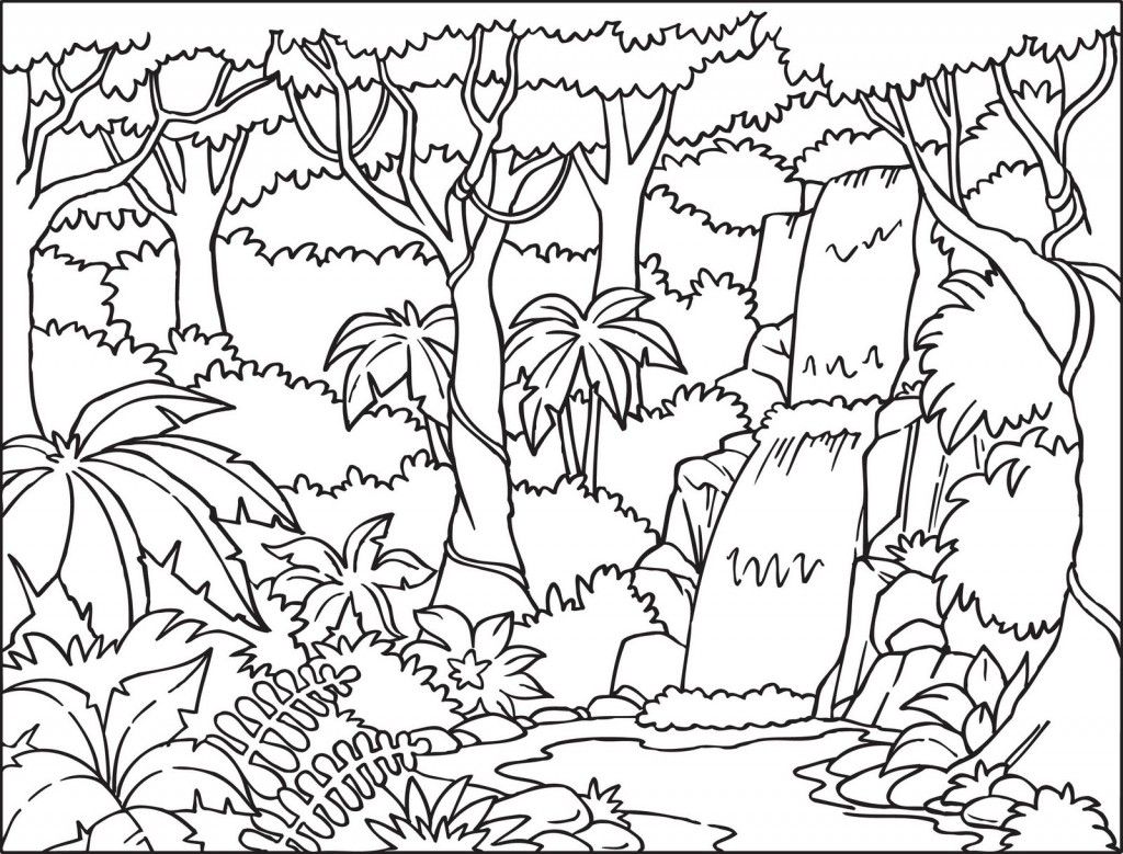 Jungle coloring pages