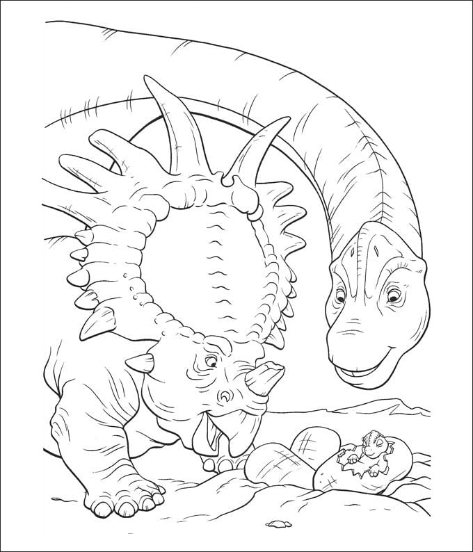Dinosaur coloring page s in illustrator pdf png svg jpg eps