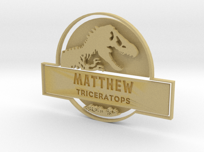 Jurassic world badge part add your own name mbyww by paulelderdesign