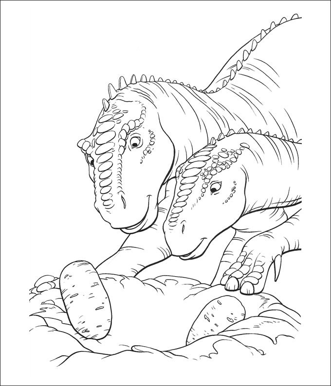 Dinosaur coloring page s in illustrator pdf png svg jpg eps