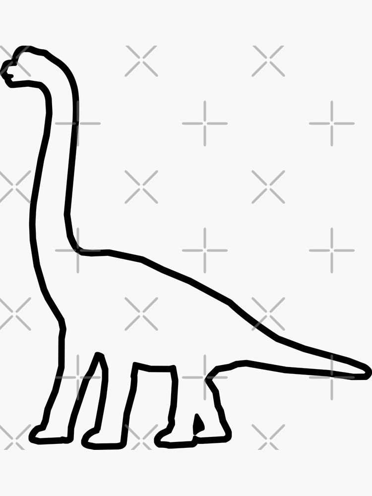 Brachiosaurus dinosaur jurassic badge sticker for sale by jrrts