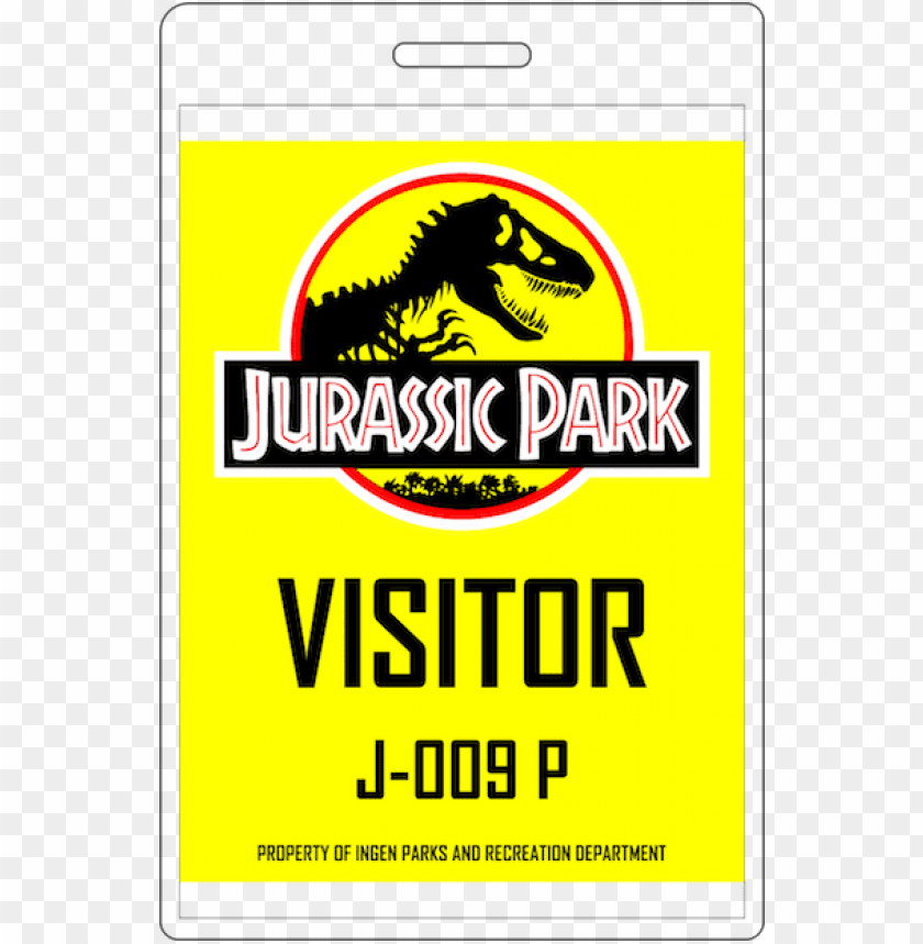 Jurassic park visitor badge template