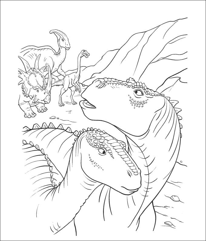 Dinosaur coloring page s in illustrator pdf png svg jpg eps