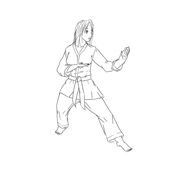Karate coloring page by lumpy on