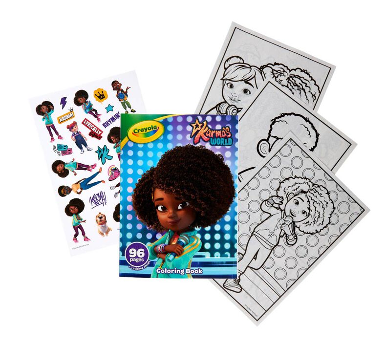 Karmas world coloring book with stickers