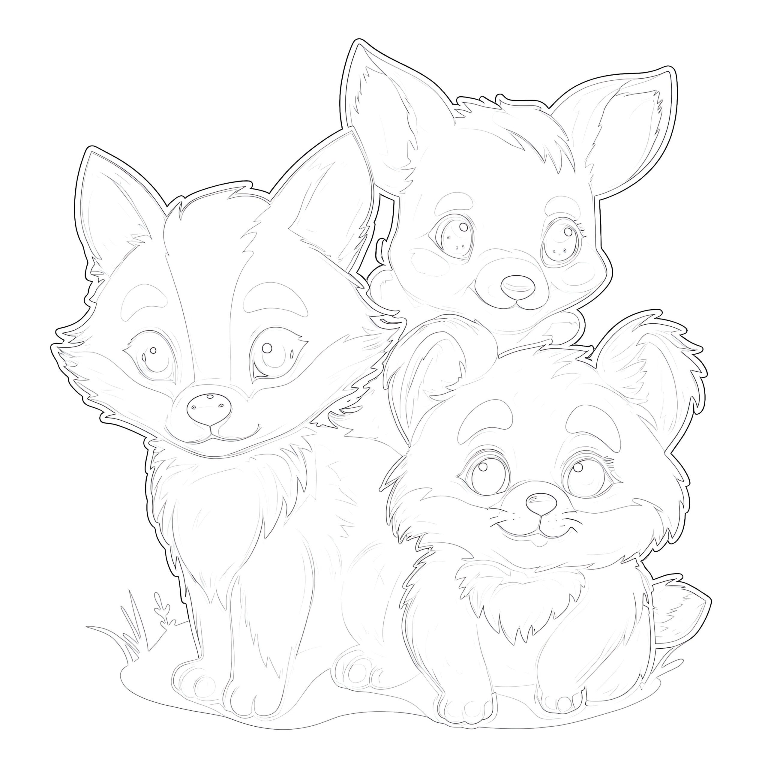 Cute animal coloring page coloring page mimi panda