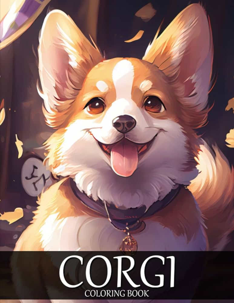 Corgi coloring book cute corgi coloring by clark tony