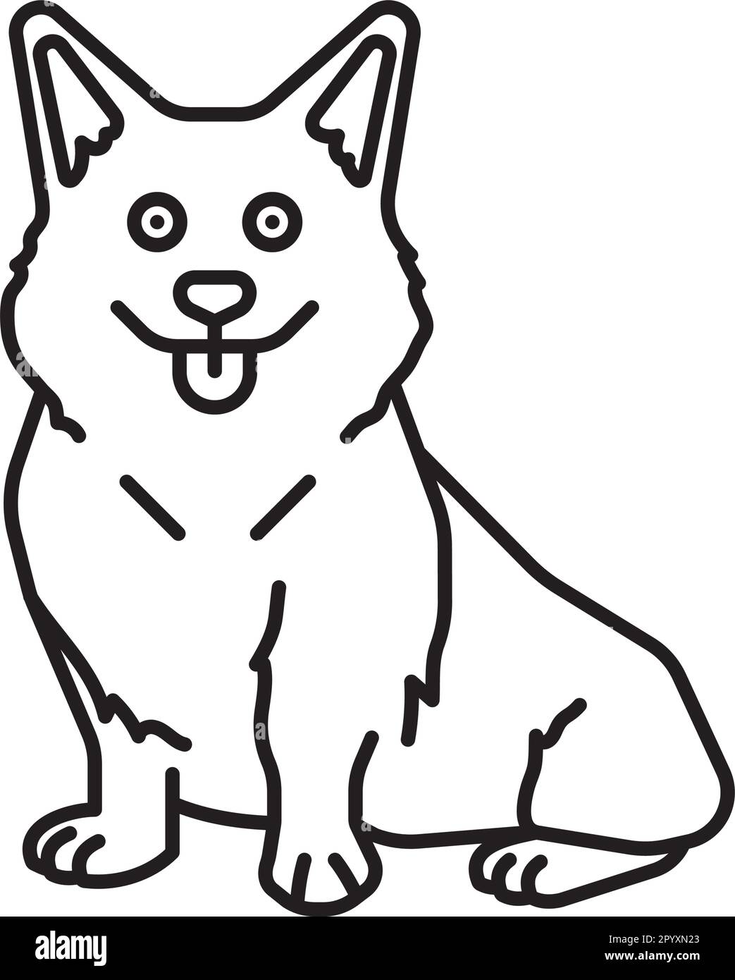 Corgi outline hi