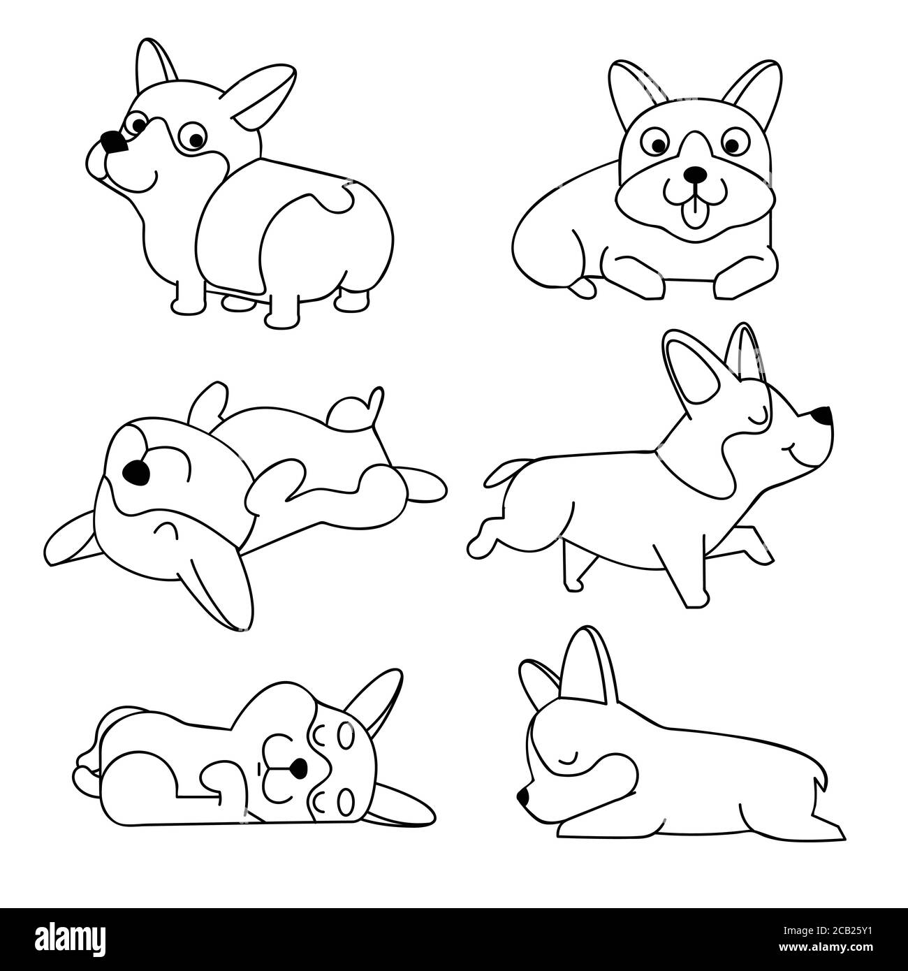 Corgi outline hi