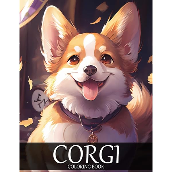 Corgi coloring book cute corgi coloring by clark tony