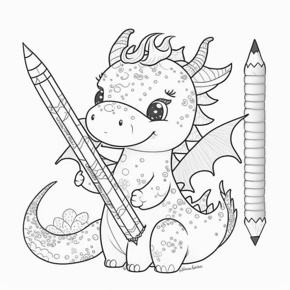 Full body dragon drawing