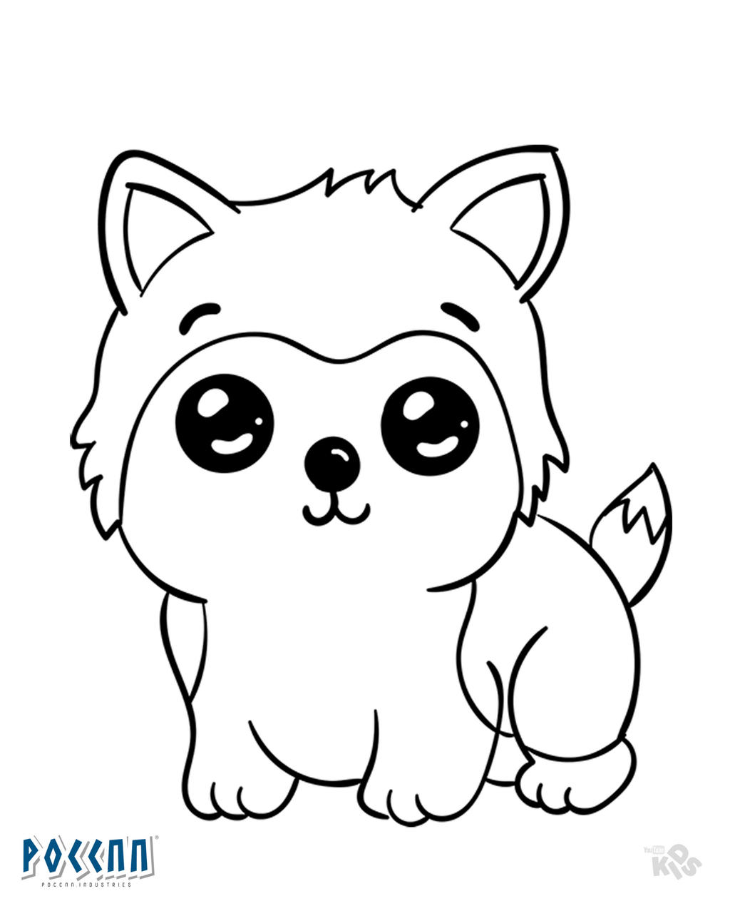 Siberian dog kawaii to color lineart by poccnnindustries on