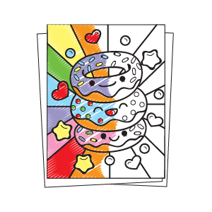 Kawaii coloring book too sweet to eat cute coloring pages for kids with sweet cupcakes unicorns donuts cats panda bears and different desserts