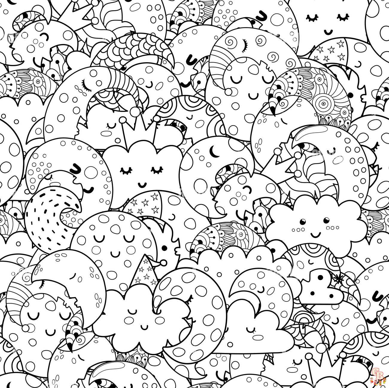 Discover the joy of coloring with cute doodle coloring pages
