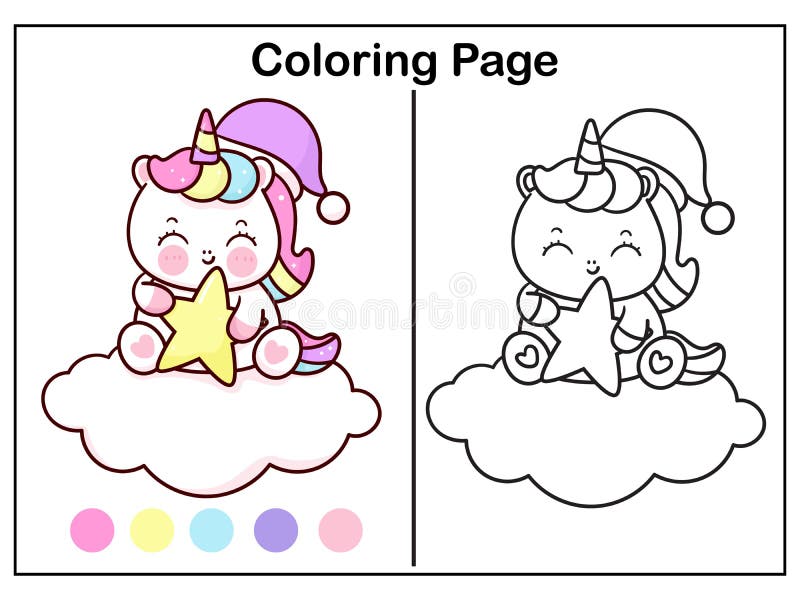 Donut coloring unicorn stock illustrations â donut coloring unicorn stock illustrations vectors clipart