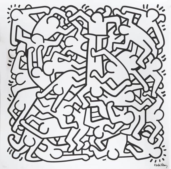 Keith haring dancing dogs