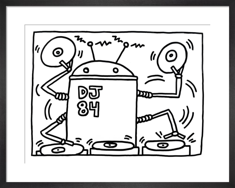 Untitled dj art print by keith haring king mcgaw