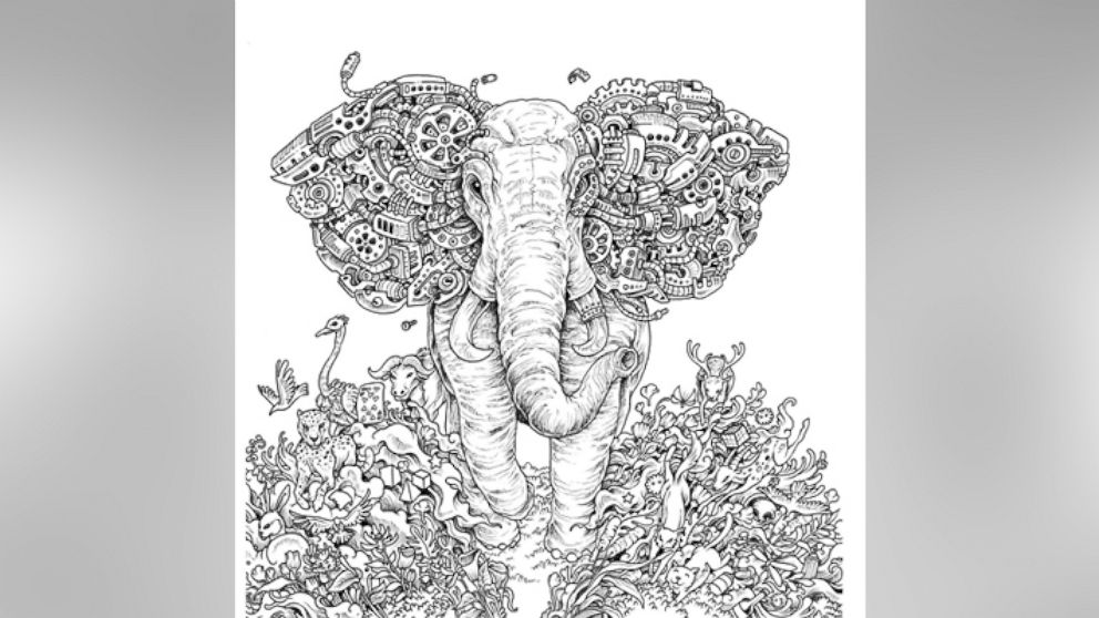 Artist kerby rosanes live streams an extreme coloring book drawing