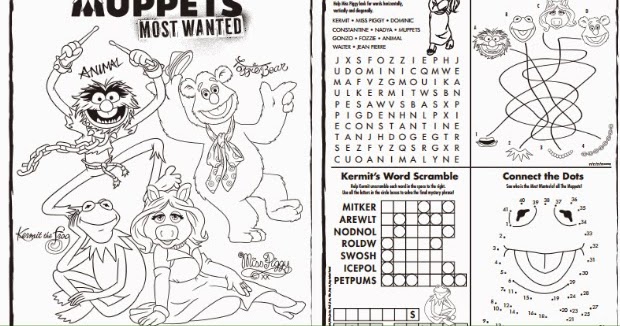 One savvy mom â nyc area mom blog free muppets most wanted printable coloring pages