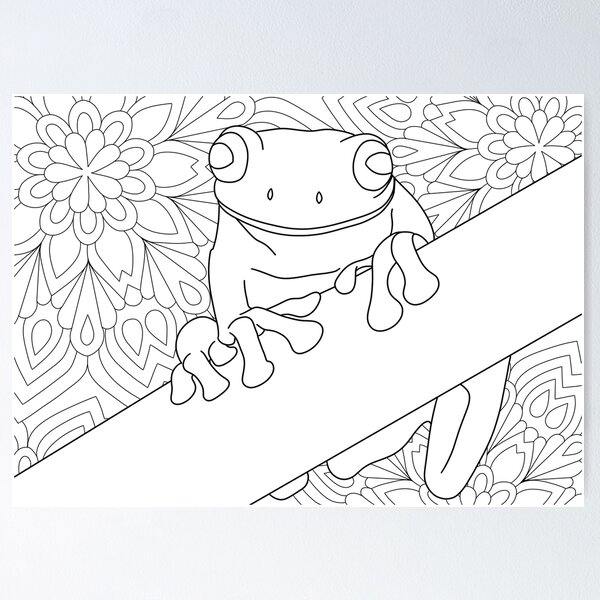 Frog outline posters for sale