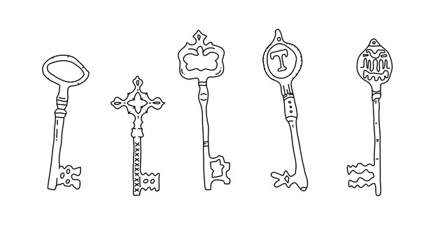 Page key coloring vectors illustrations for free download