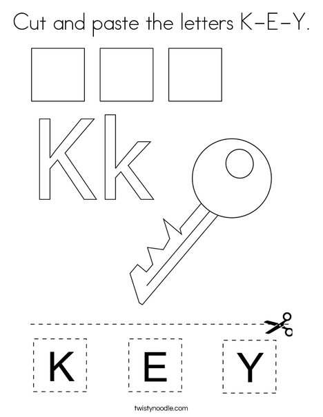 Cut and paste the letters k