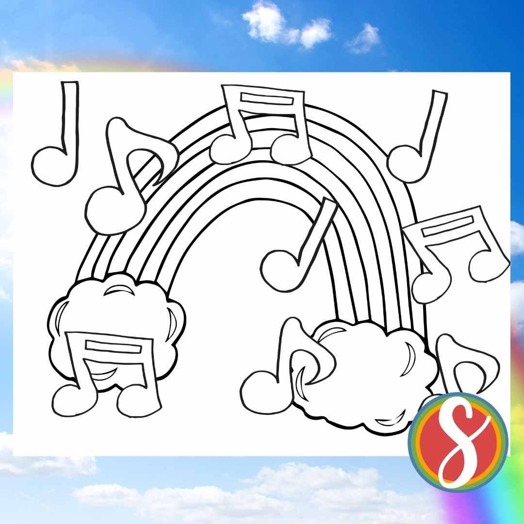 Free music coloring pages â stevie doodles