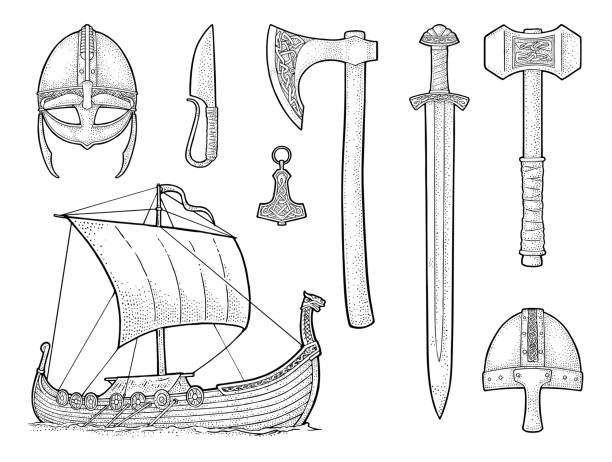 Viking sword stock illustrations royalty