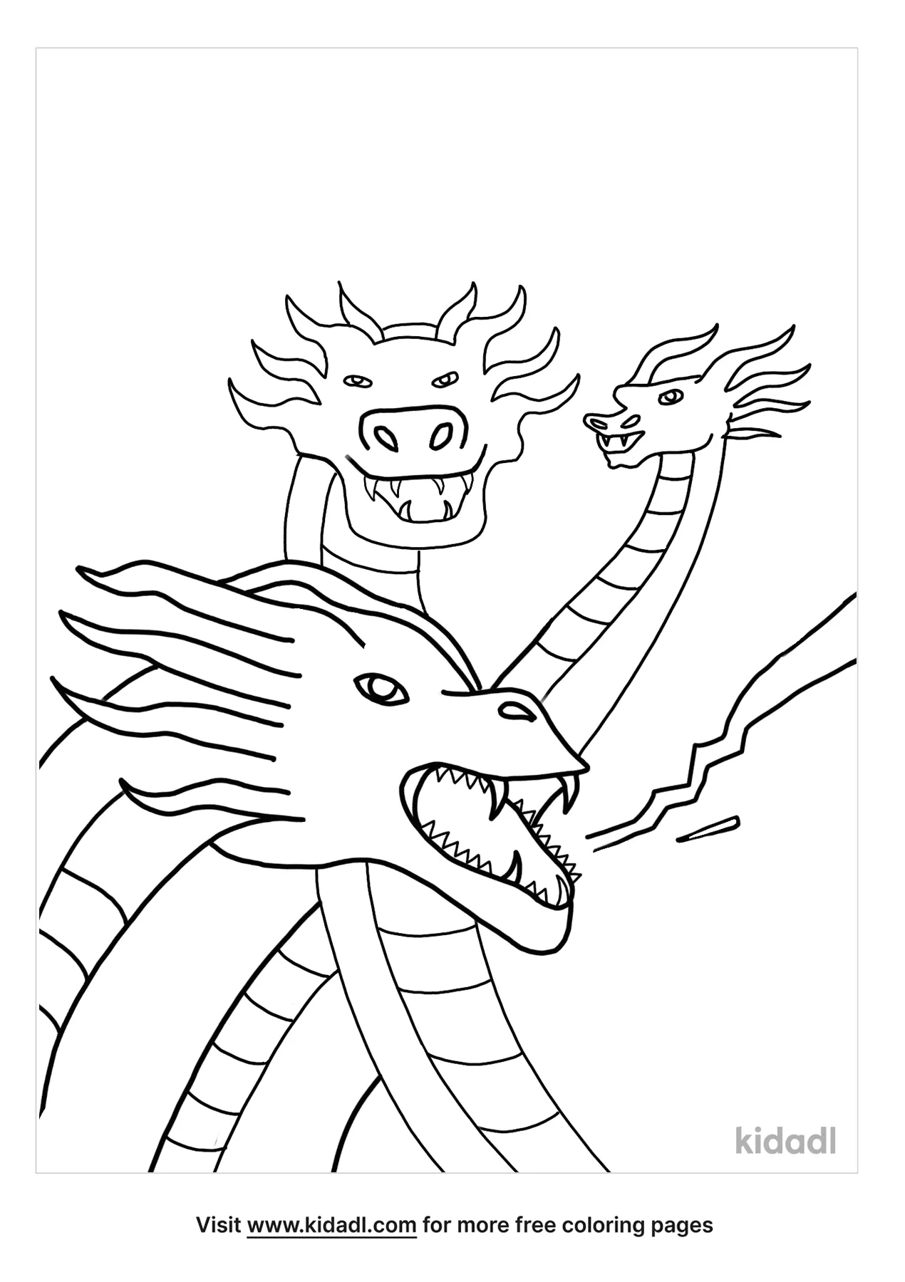 Free king ghidorah coloring page coloring page printables