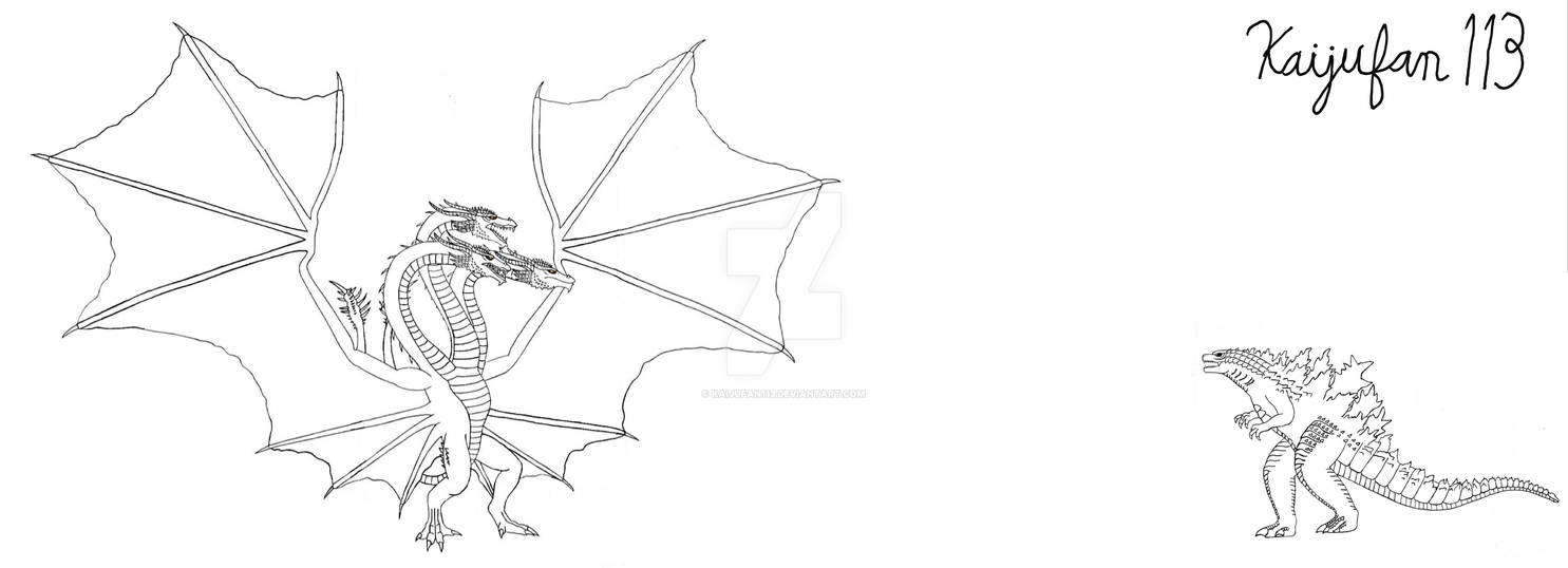Godzilla vs king ghidorah by kaijufan on