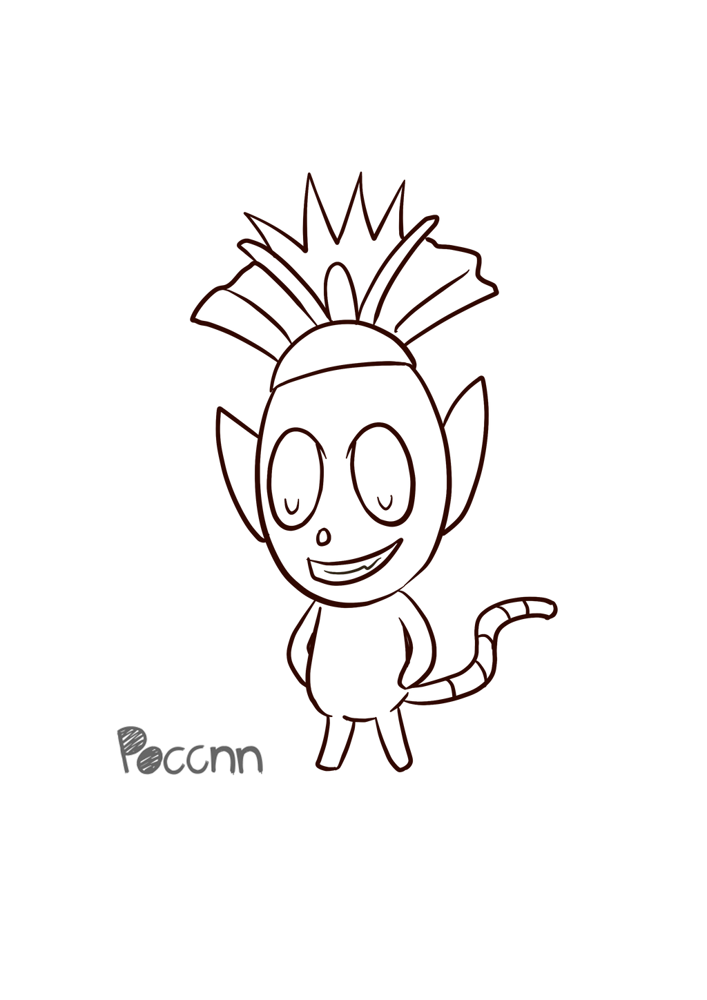 Cute king julien to color madagascar by poccnnindustries on