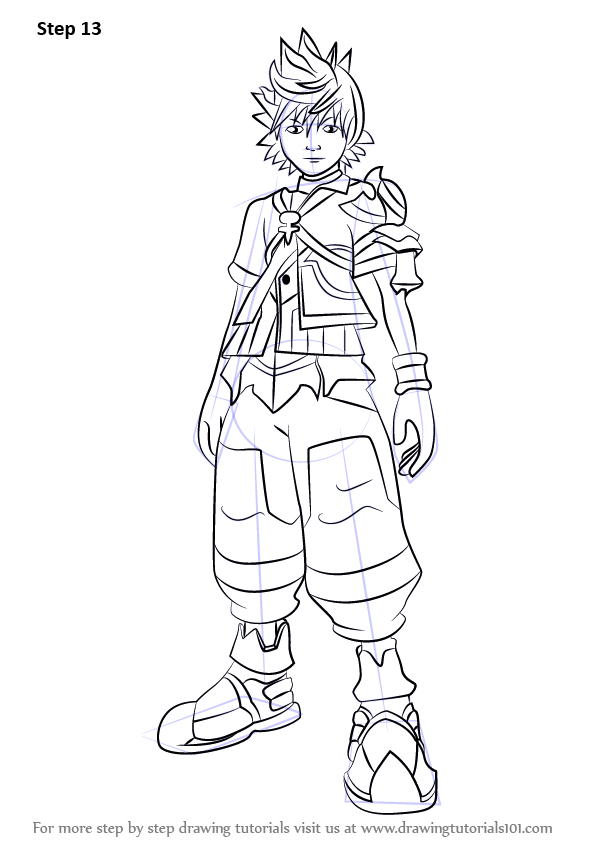 How to draw ventus from kingdom hearts kingdom hearts step by step