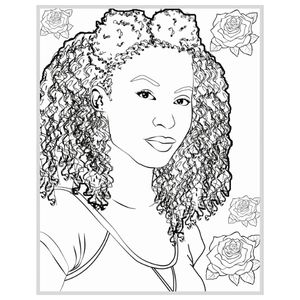 Natural hair coloring book for adults celebrating the styles and textures of black kinky curly hair publishing ana books