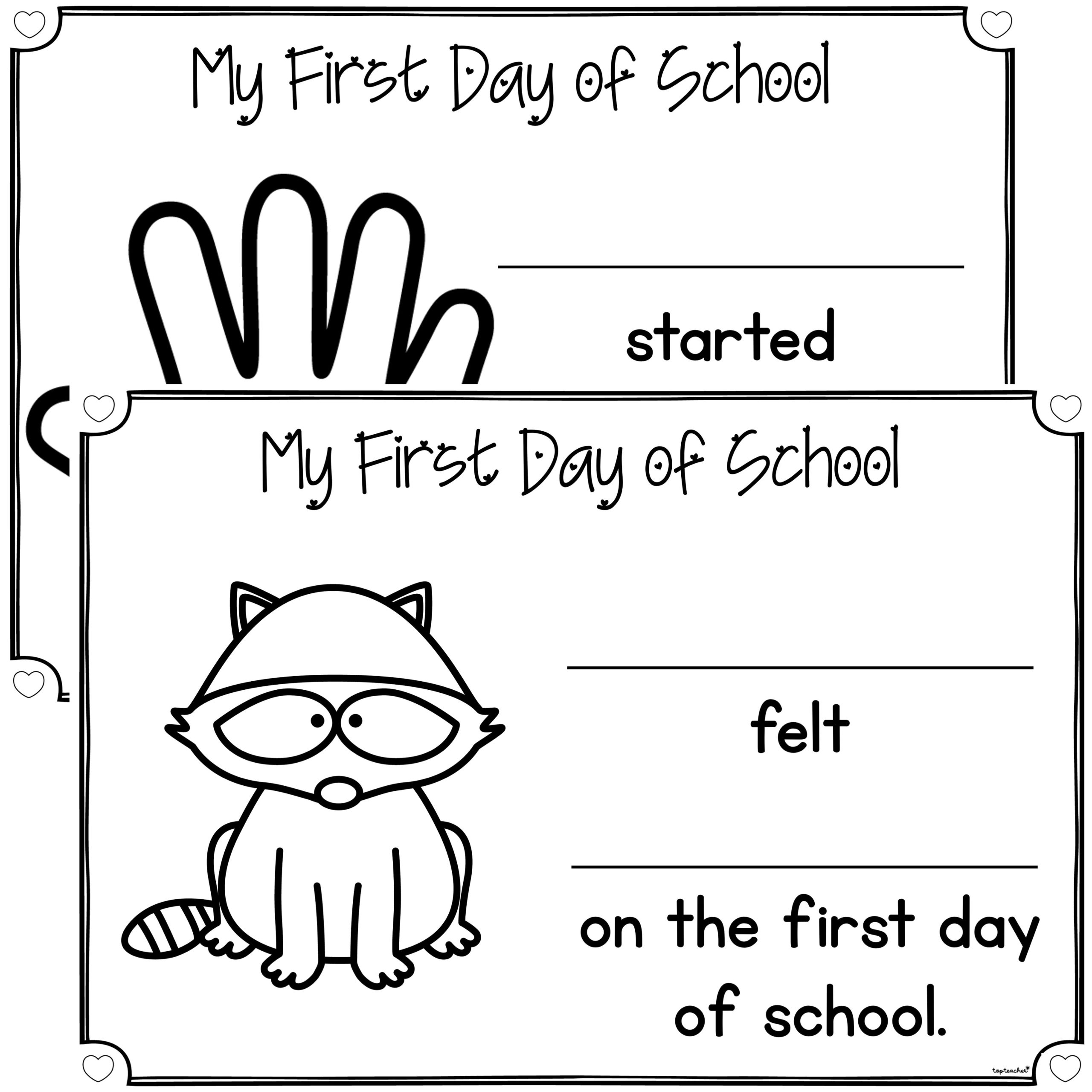 The kissing hand my first day of school