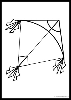 Kites colouring pages
