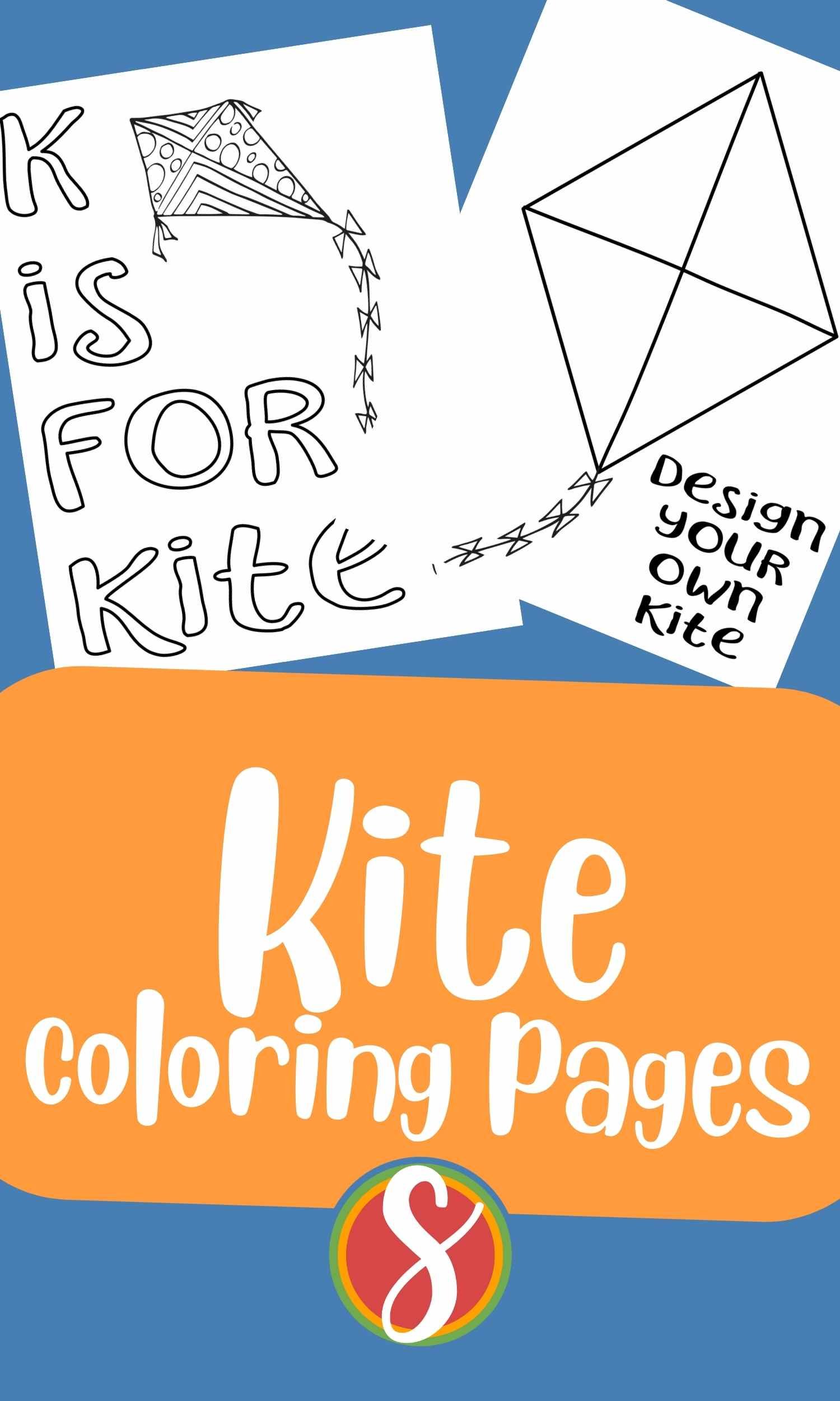 Free kite coloring page printables â stevie doodles