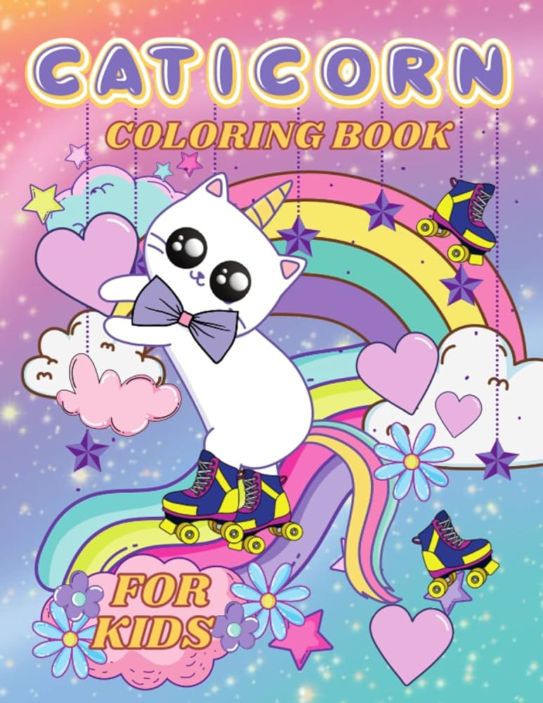 Caticorn coloring book kitty corn book kitty coloring book cat coloring books for girls ages