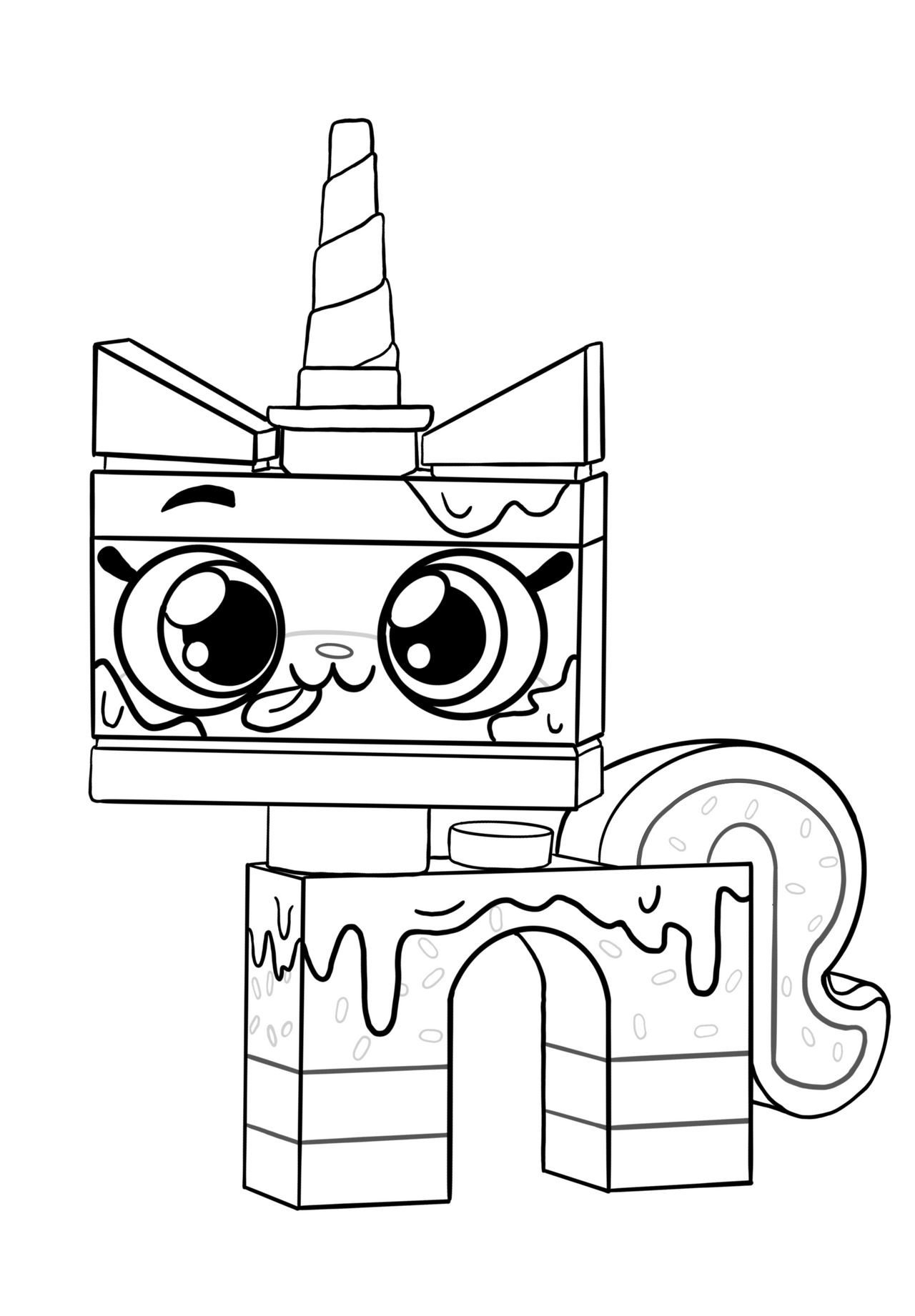 Unikitty sprinkle cake kitty coloring page by goomba on