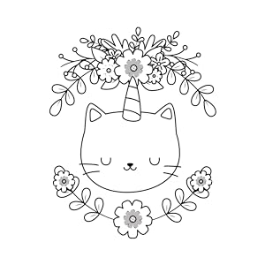 Unicorn kitty coloring book kawaii kitties coloring book somogyi jessica books