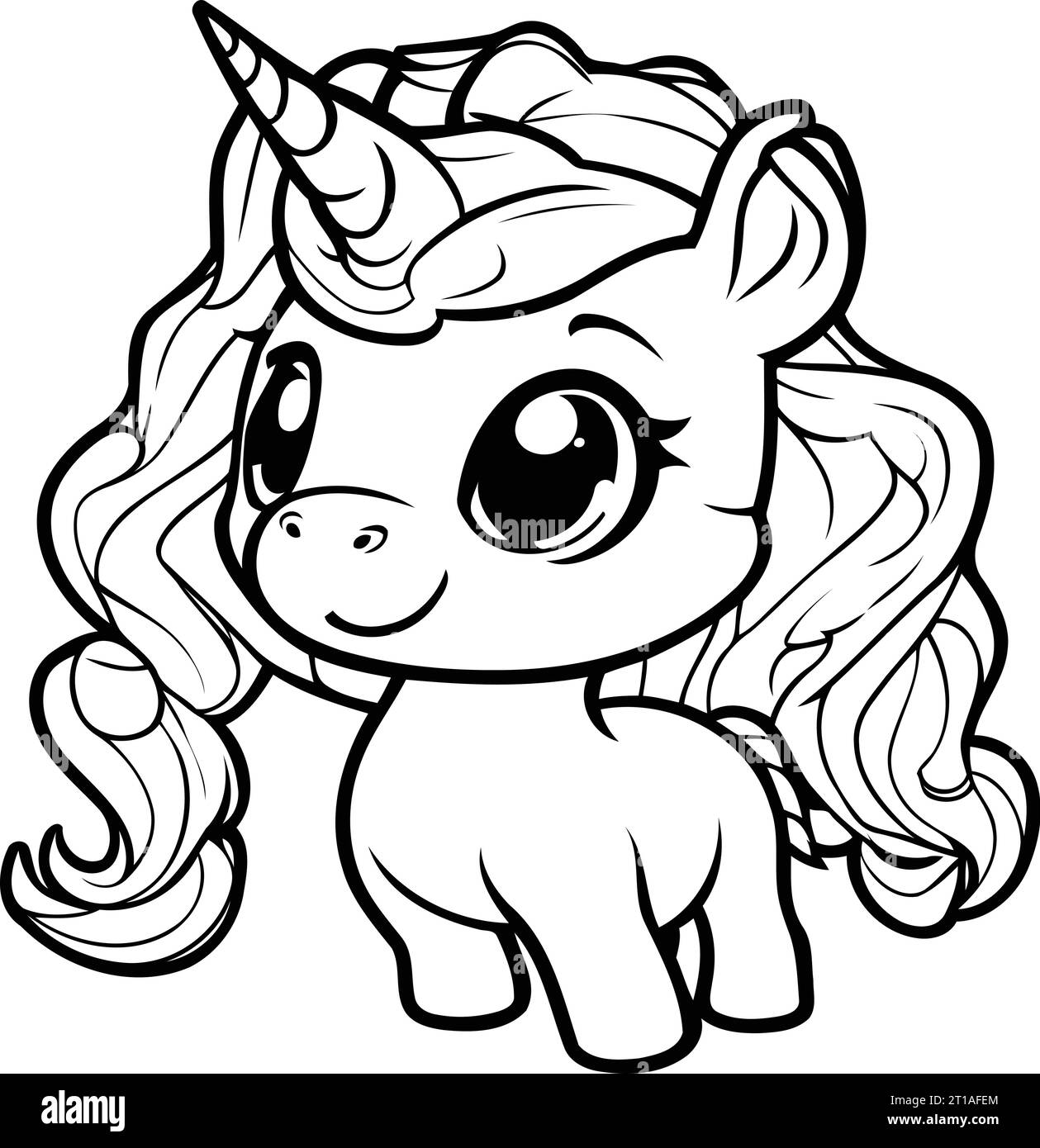Coloring page unicorn hi