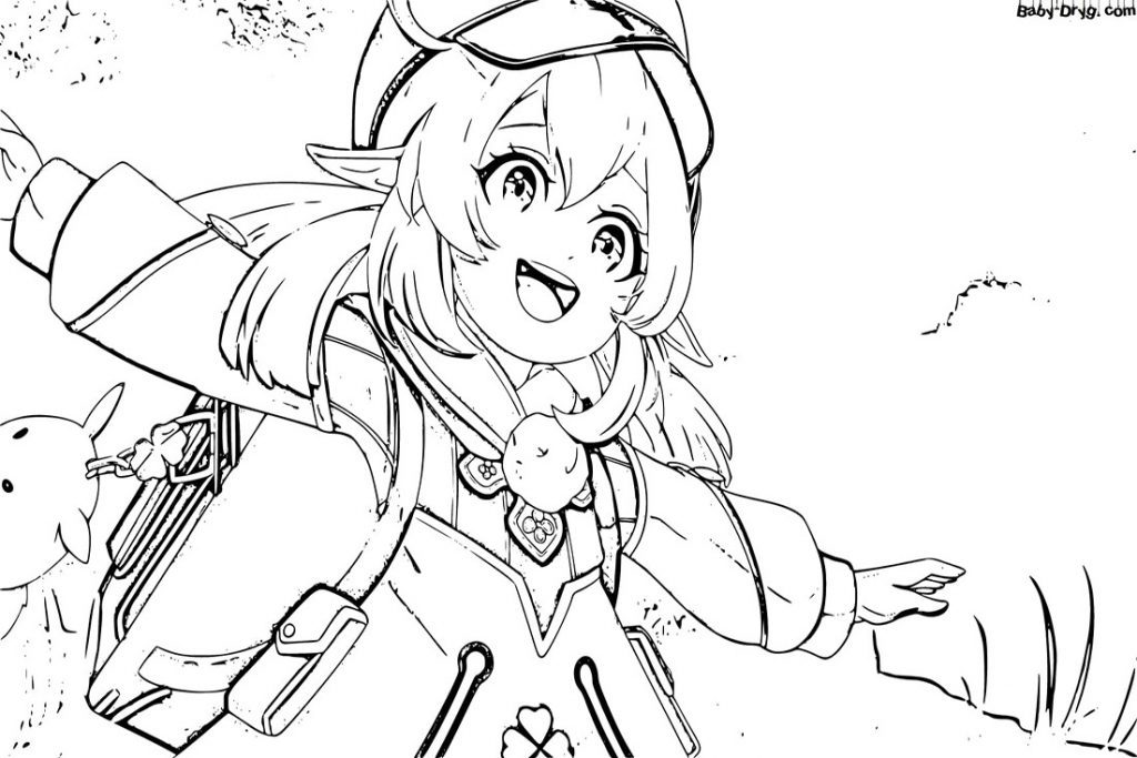 Coloring page funny cleanshin impact coloring genshin impact