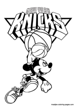 New york knicks nba coloring pages