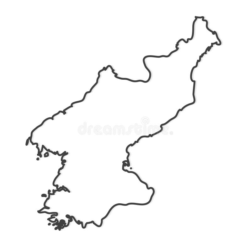 North south korea map outline stock illustrations â north south korea map outline stock illustrations vectors clipart