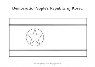 North korea korea dpr louring flag for kids